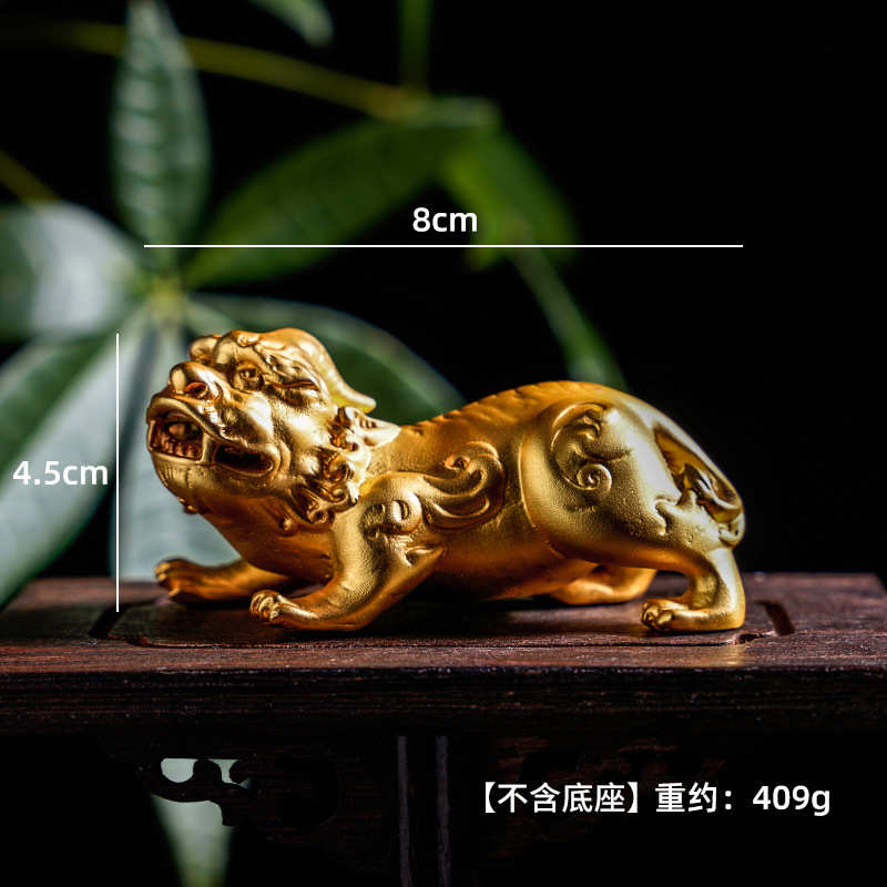 《鎏金小工艺品》把件摆件手貔貅装饰品桌面把玩铜厂家直销家黄铜