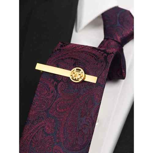 高级感红色领带男士新郎复古藏青腰果花拉链式婚礼正装衬衫1225r