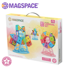 摩可立磁力片magspace琛达儿童，益智磁性拼插积木玩具摩天轮软胶