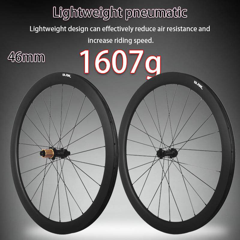 36TJIELEI700C公路自行车碳纤维轮组高强度碟刹32/46框高六丁中锁