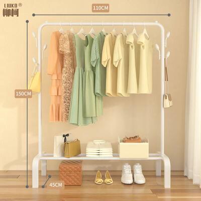 Simple clothes rack folding balcony clothes drying pole 衣架
