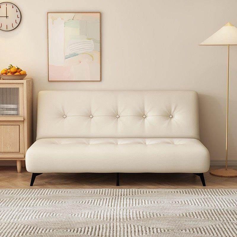 沙猫抓皮沙发折叠床沙租发出两用一体OOA多功能小户型客厅房奶油