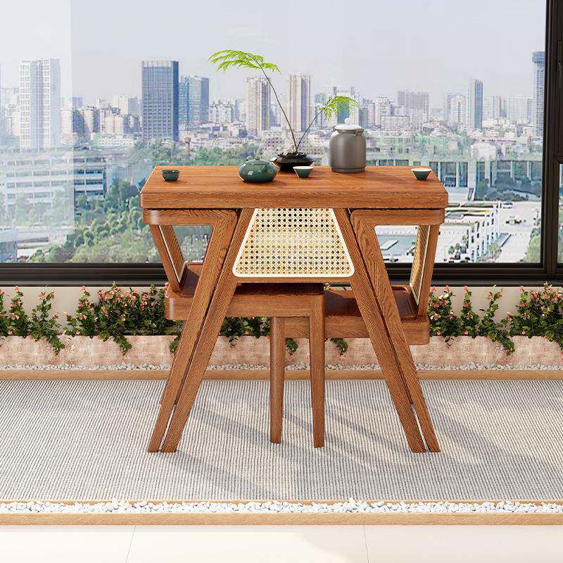 阳台茶桌椅组合三件套实木一桌二椅创意休闲小桌椅小户型看书新品