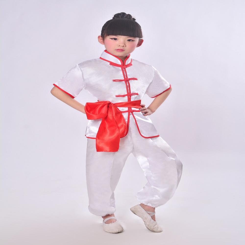 中小学生武术服秧歌服腰鼓打鼓服装舞龙舞狮表演服男女太极演出服