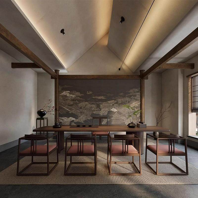 新中式茶桌宋式美学 北美黑胡桃木禅意实木茶台茶馆办公室家具,住宅家具,家用茶台/茶桌,淘宝优惠券,粉丝福利购,淘宝优惠卷