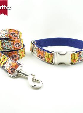 厂家销售牵引绳项圈套装宠物脖套小中型犬狗链外贸UDC-054