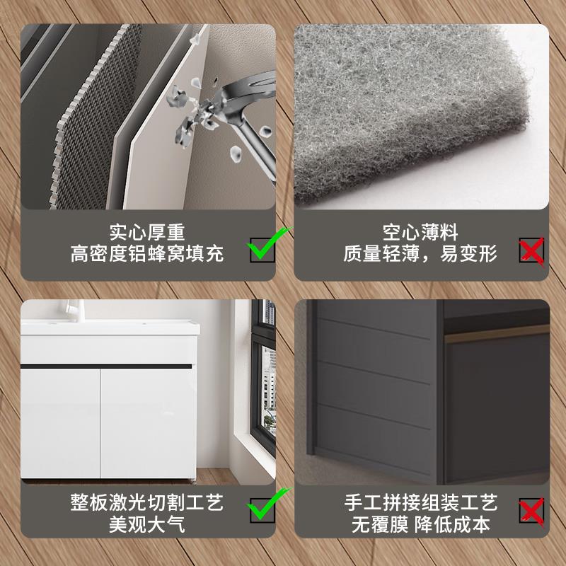 洗衣衣池阳盆台用蜂窝铝洗手台柜组合一家46体陶瓷洗衣槽洗盆带搓