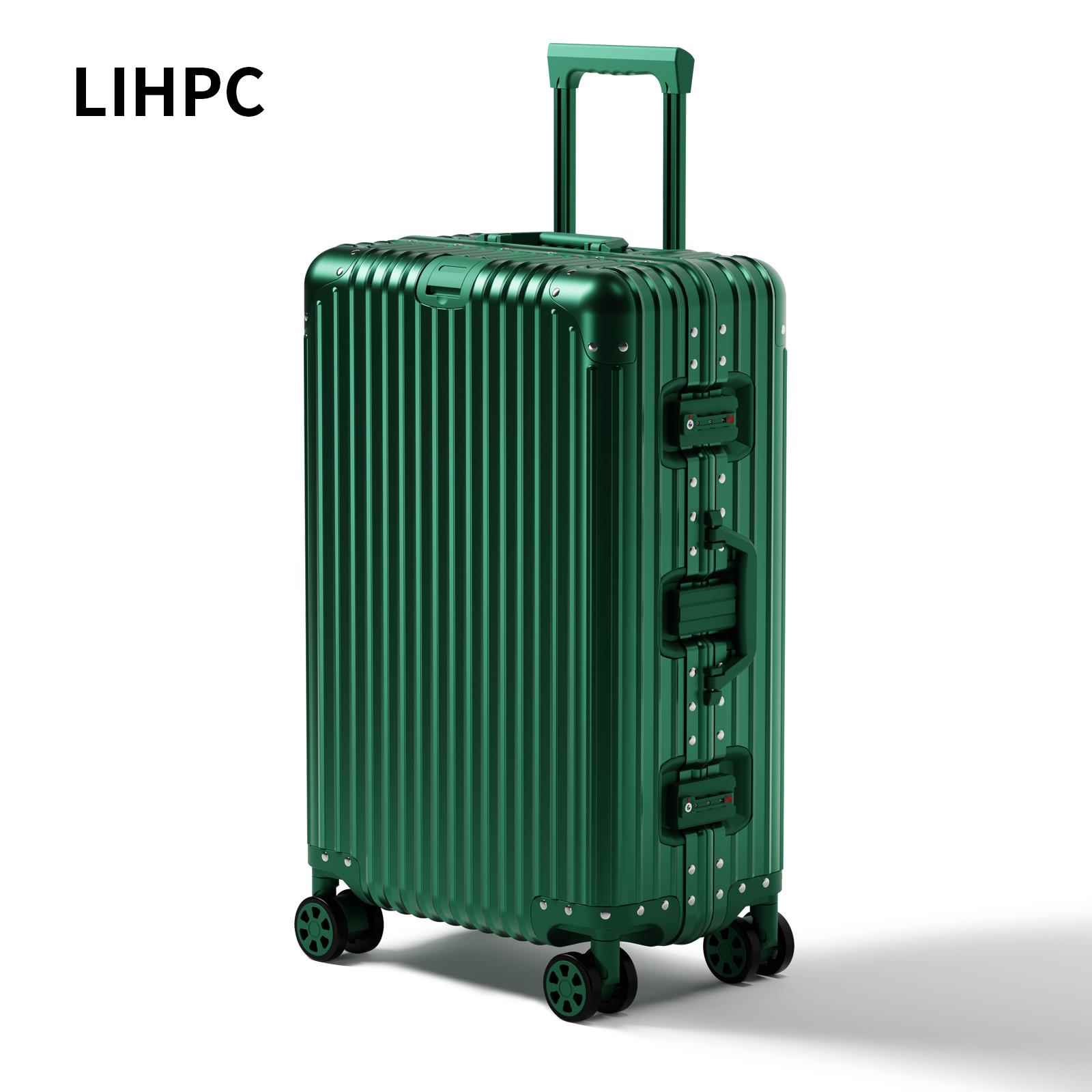 正品lih箱pc全铝镁合金行李男2女2箱4金属拉杆箱登机旅行箱0寸密