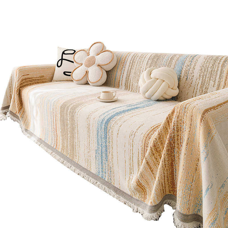 雪尼尔沙发巾ins风全覆盖防猫抓的沙发套罩大尺寸防滑沙发盖布毯