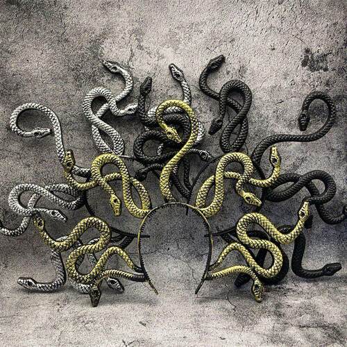Halloween Terrifying Snake Maiden Medusa Headwear Headbands