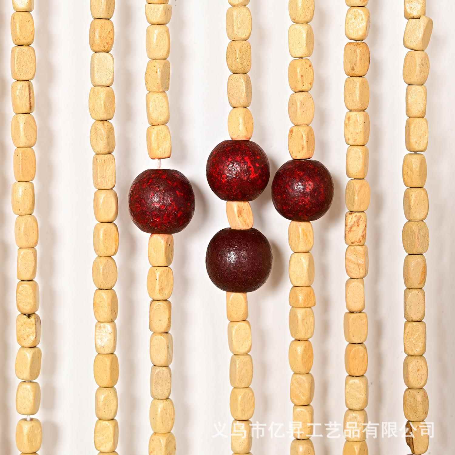 竹木门帘木90016厕珠隔珠帘玄关客厅卫生间所新款屏子风家用断帘