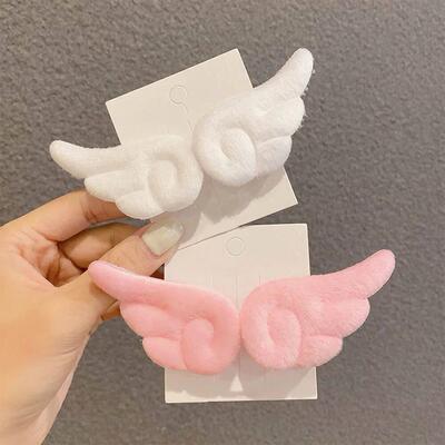 Super Cute Angel Wing Plush Hairpin Children Girl Hair Clip