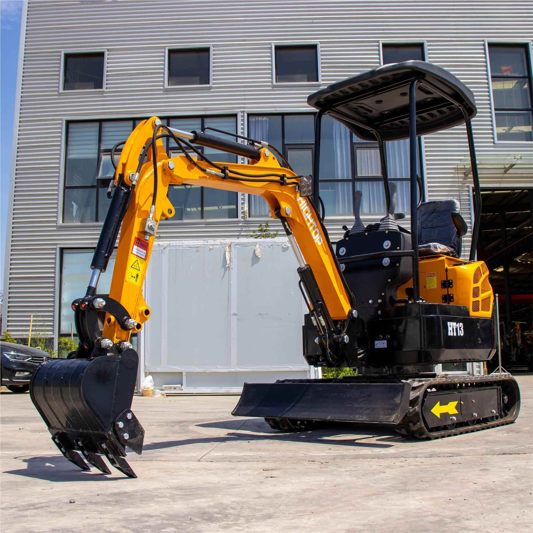 出口俄罗1草HT1小型.吨小型履带挖机掘机 松土器耙斯子筛石斗一多