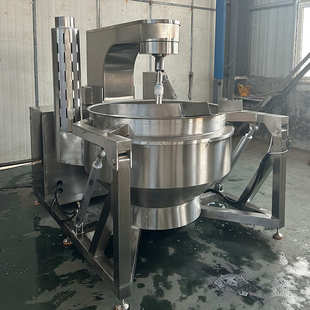 全自动学校食堂炒菜机设备高粘度物料炒制锅大型熬汤行星搅拌炒锅