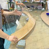 定制异形压克力曲面弧形有机玻璃圆形圆柱压克力板热弯加工定做