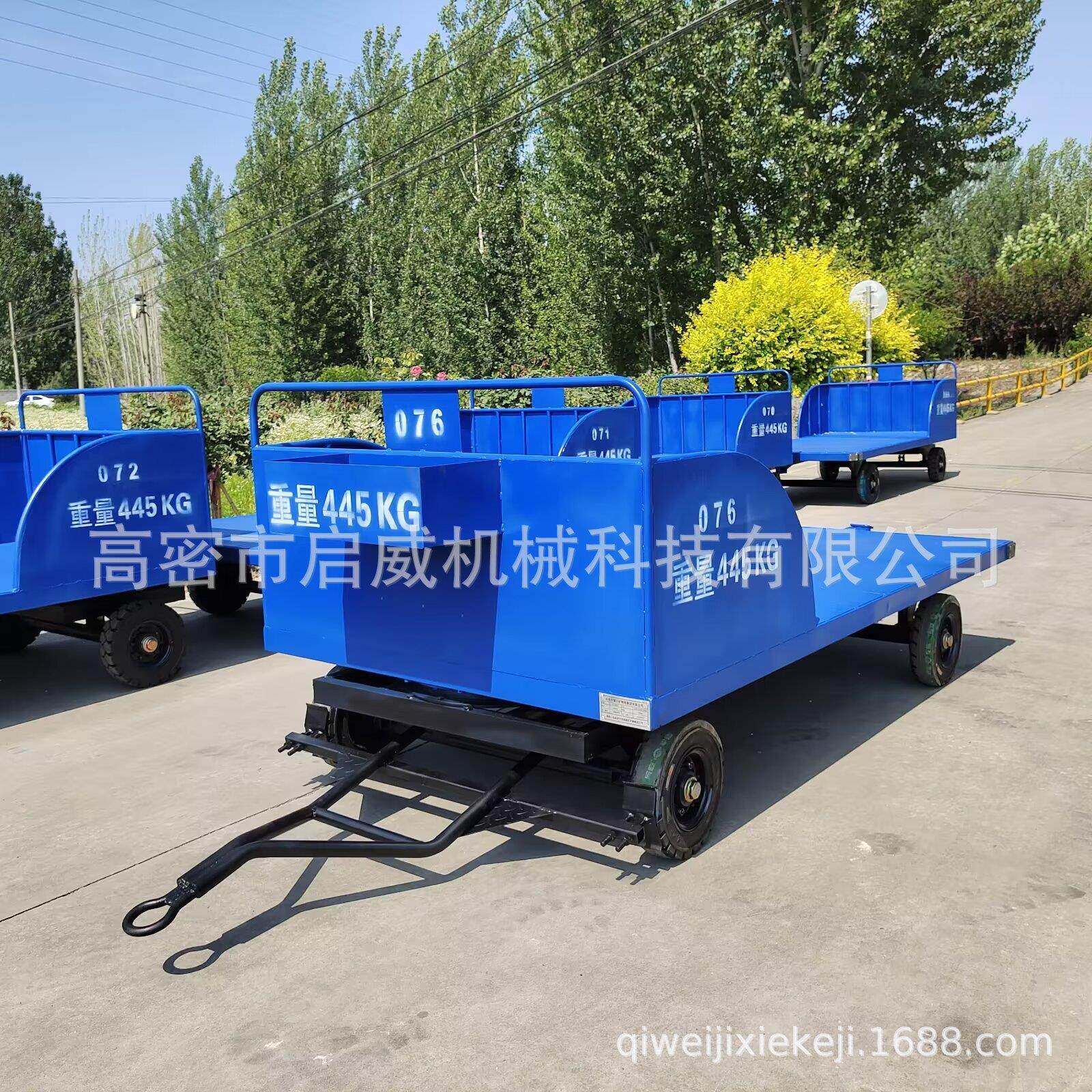 牵引小拖车2.5吨行李车车间转运搬运车000*1500物流货物拖车