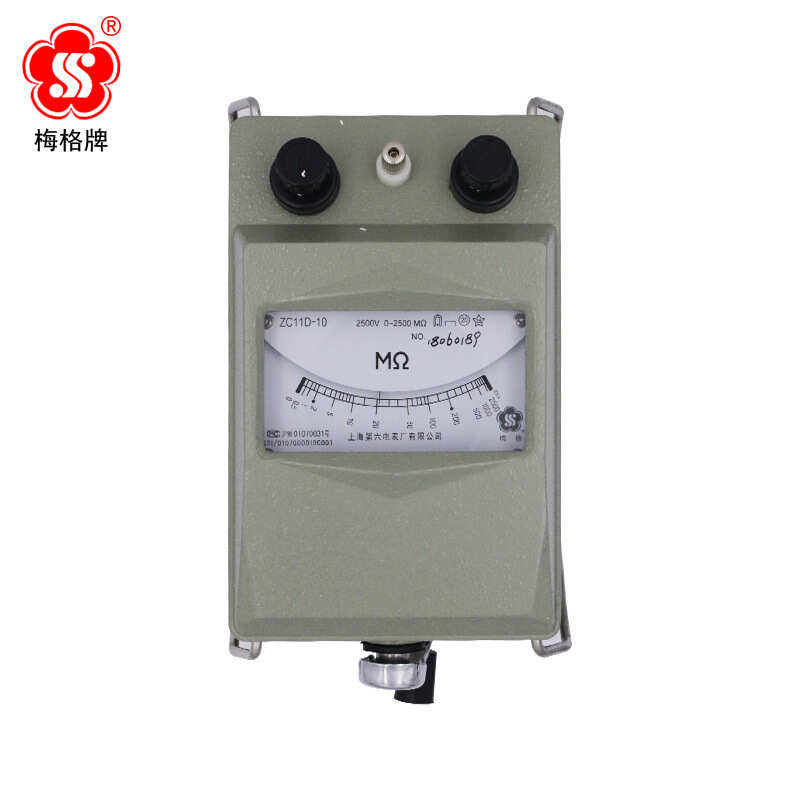 上海第六电表厂手摇摇表ZC11D-10梅格指针兆欧表2500V绝缘电阻表