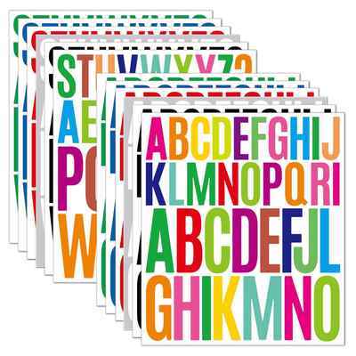 英文字母贴纸大尺寸2+3英寸防水标签墙贴行李箱橱窗节日礼品装饰