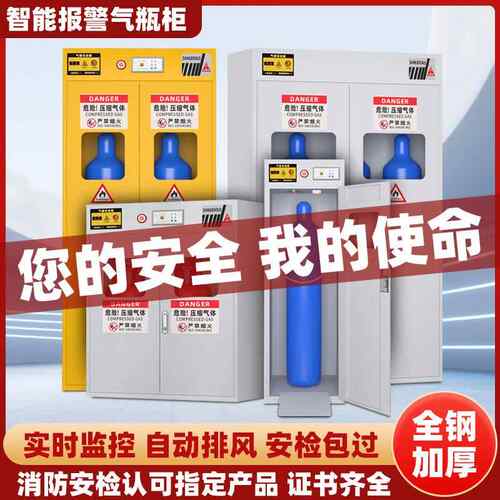 气瓶柜实验室防爆气瓶柜安全柜智能报警工业乙炔瓦斯罐柜氧气瓶柜