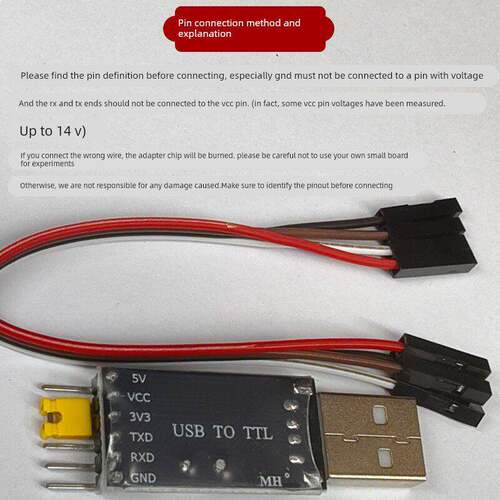 USB转TTL USB转串口下载器线CH340G模块RS232升级/刷机板线PL2303