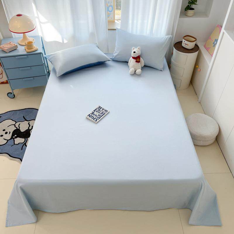 简约纯色a类母婴级斜纹全棉单品床单床上用品纯棉单床单南通家纺