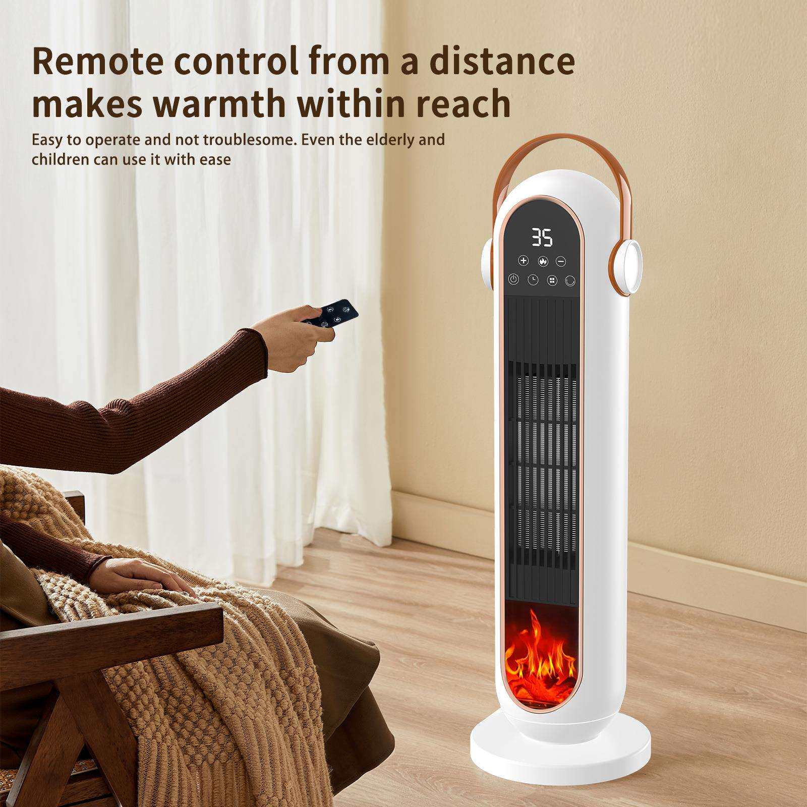 跨境取暖器家用速热暖风机PTC加热器电暖器卧室节能遥控暖气新品