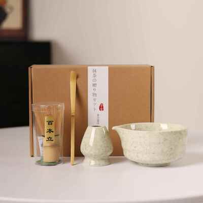 抹茶碗茶筅百本立抹茶刷打沫茶工具立宋代点茶具茶道礼Matcha set