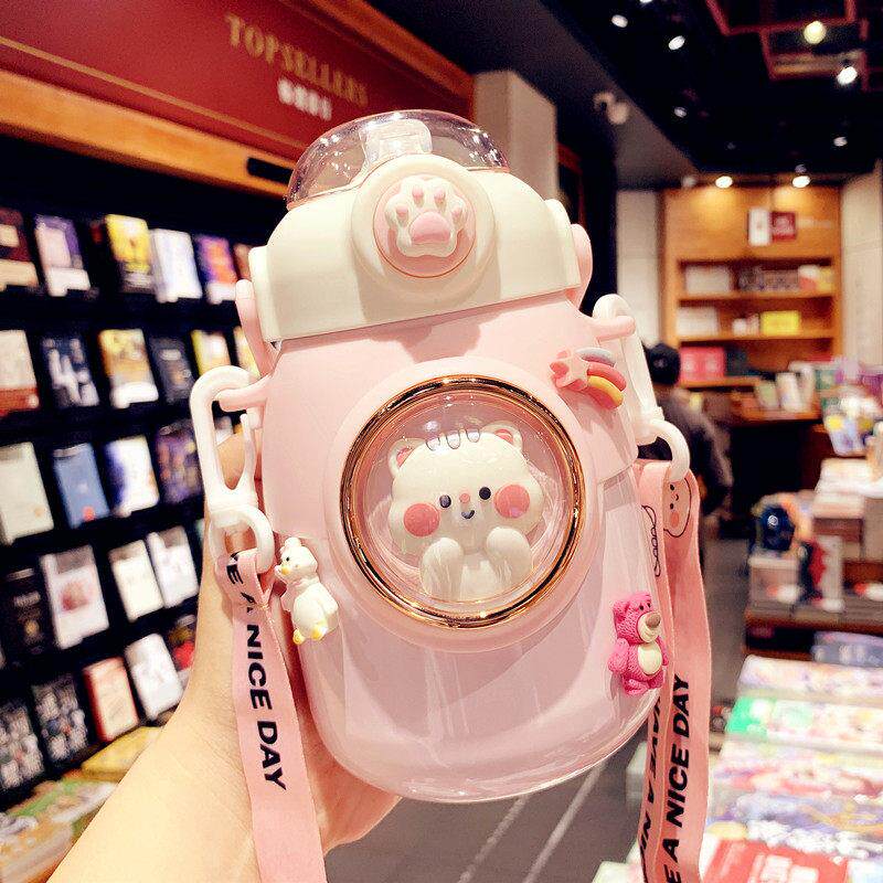 可爱大容量儿童保温杯316女孩学生上学专用吸管杯高颜值宝宝水壶