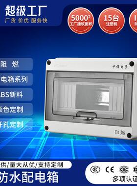 阻燃中信配电箱户外防水明漏保盒IP65充电桩布线断路器漏保盒