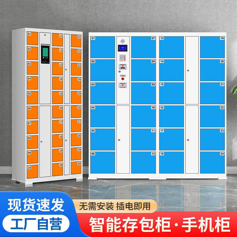 景区自助寄存柜指纹人脸刷卡手机扫码储物柜商场存包柜智能柜子
