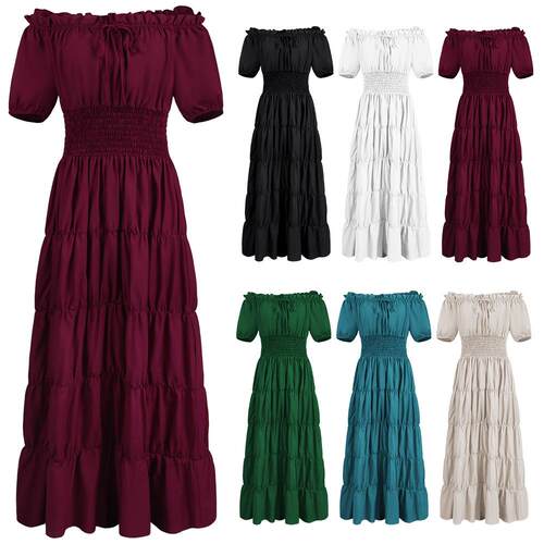 Renaissance Costume Women Medieval Irish Under Dress Retro