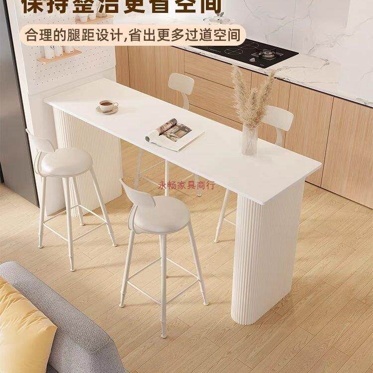 奢岩板台桌家用客厅厨房轻边隔断吧台阳台靠吧墙垭221口小脚户型