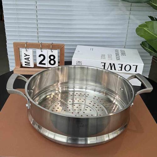 18/10不锈钢蒸笼蒸屉蒸架304加厚家用厨房蒸格可叠加16-24cm带柄