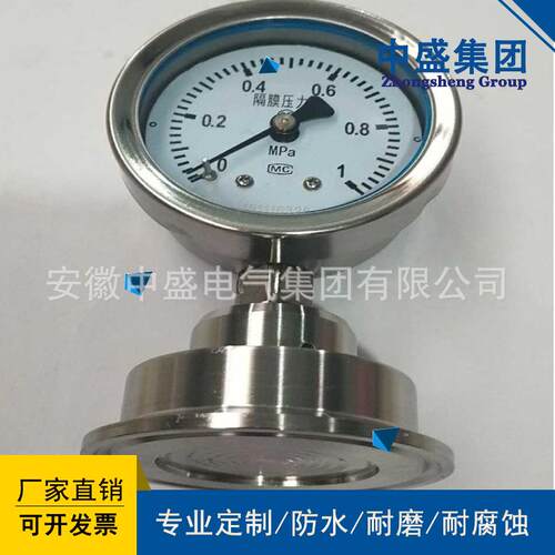 中盛仪表不表无品牌/锈钢压力Y-00BM20*1.50~1.1M0PA