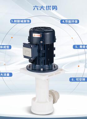 耐酸耐碱槽内化工立式泵 JKP-X-40SK-25VP-4 耐酸碱可空转化工泵