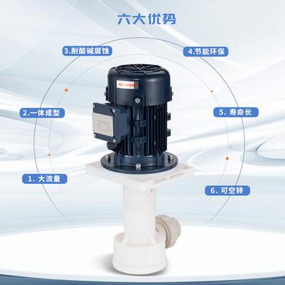 耐酸耐碱槽内化工泵立式 JKP-KX-40S-2JWS5PV-4 耐酸碱可空转化工