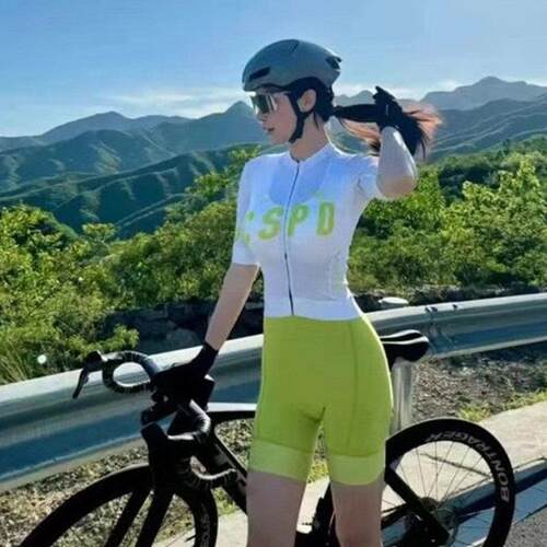 CSPD新款自行车短袖套装女款夏季公路车衣速干透气山地车骑行裤