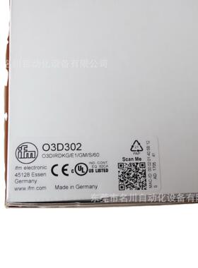IFM易福门 O3D302 3D传感器O3DIRDKGE1GMS60 全新仪价出售