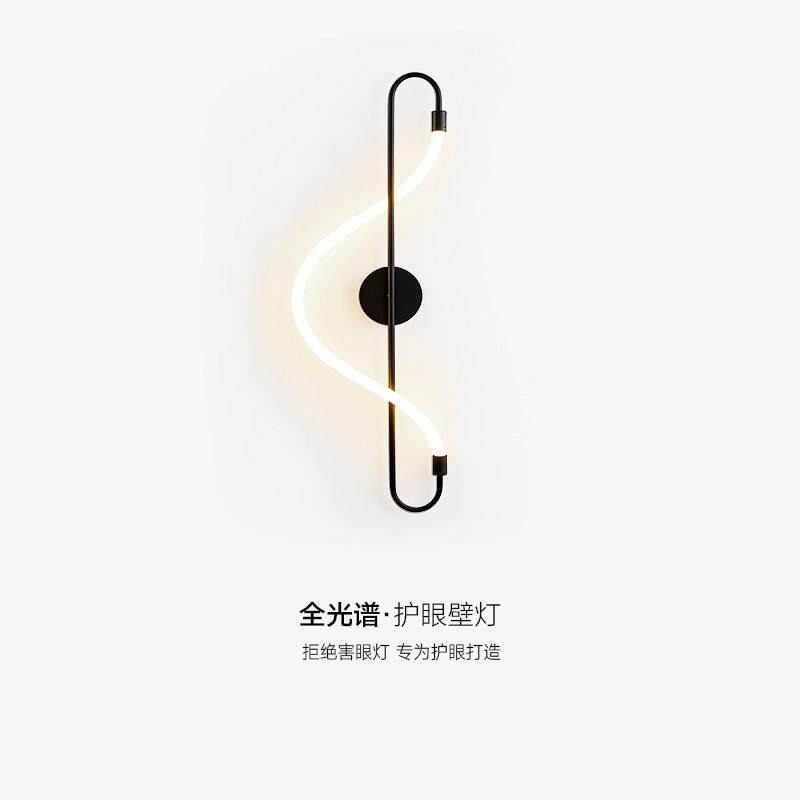 客厅电视背景墙壁灯轻奢大气卧室床头灯现代简约创意个性长条灯具