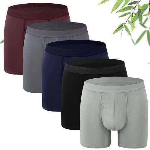 5 Pack Men'S Underwear Boxer Briefs Soft Comfortable,