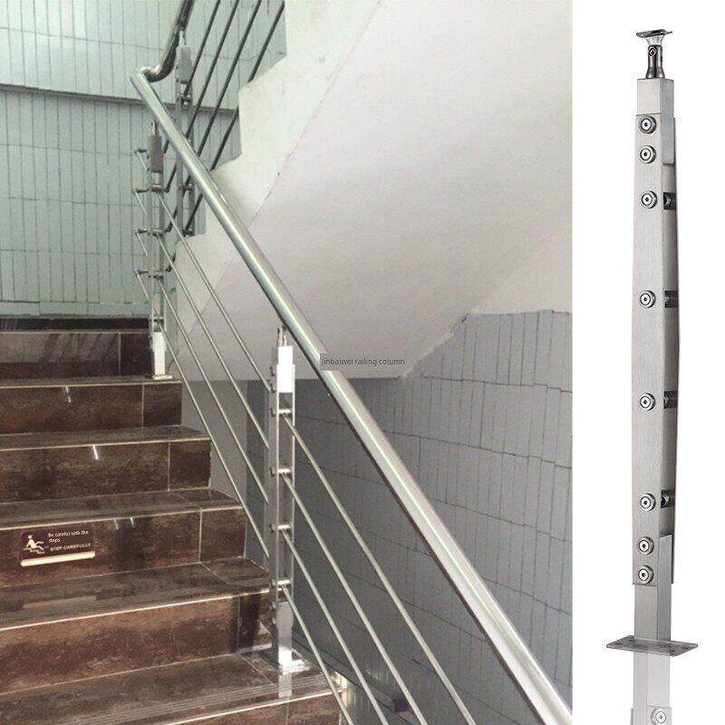 不锈钢楼梯扶手护栏围栏穿管立柱室内家用自建房阳台栏杆扶手立柱