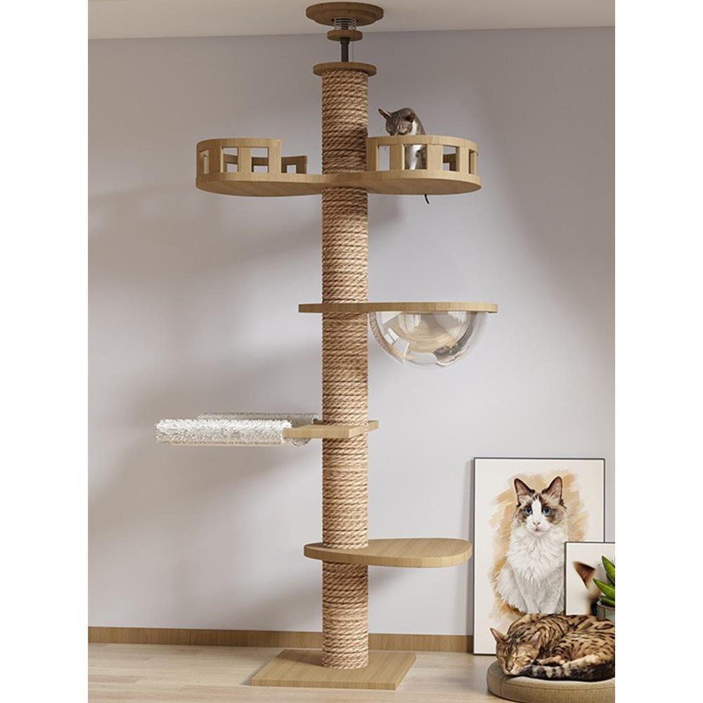 正品玩通天柱猫爬架猫窝猫树体不占地一太空舱大型猫别墅猫具跳实