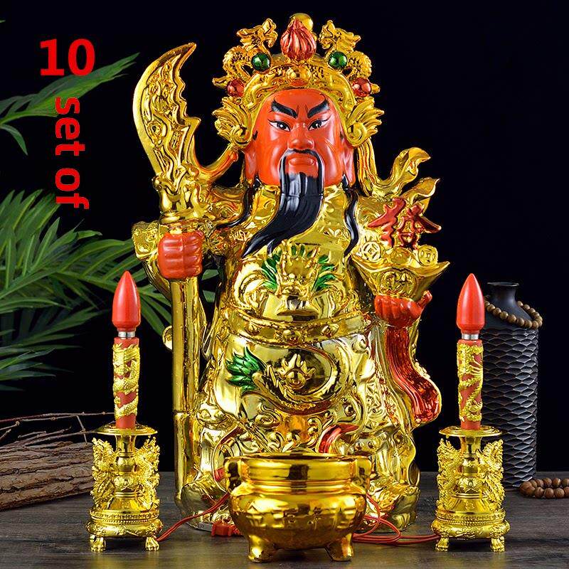 陶瓷金身关公关羽高档武财神爷招财进宝家居摆件关二爷开业礼品