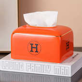 欧式 饰摆件 高档客厅餐桌抽纸盒防霉陶瓷纸巾盒高档酒店KTV用品装