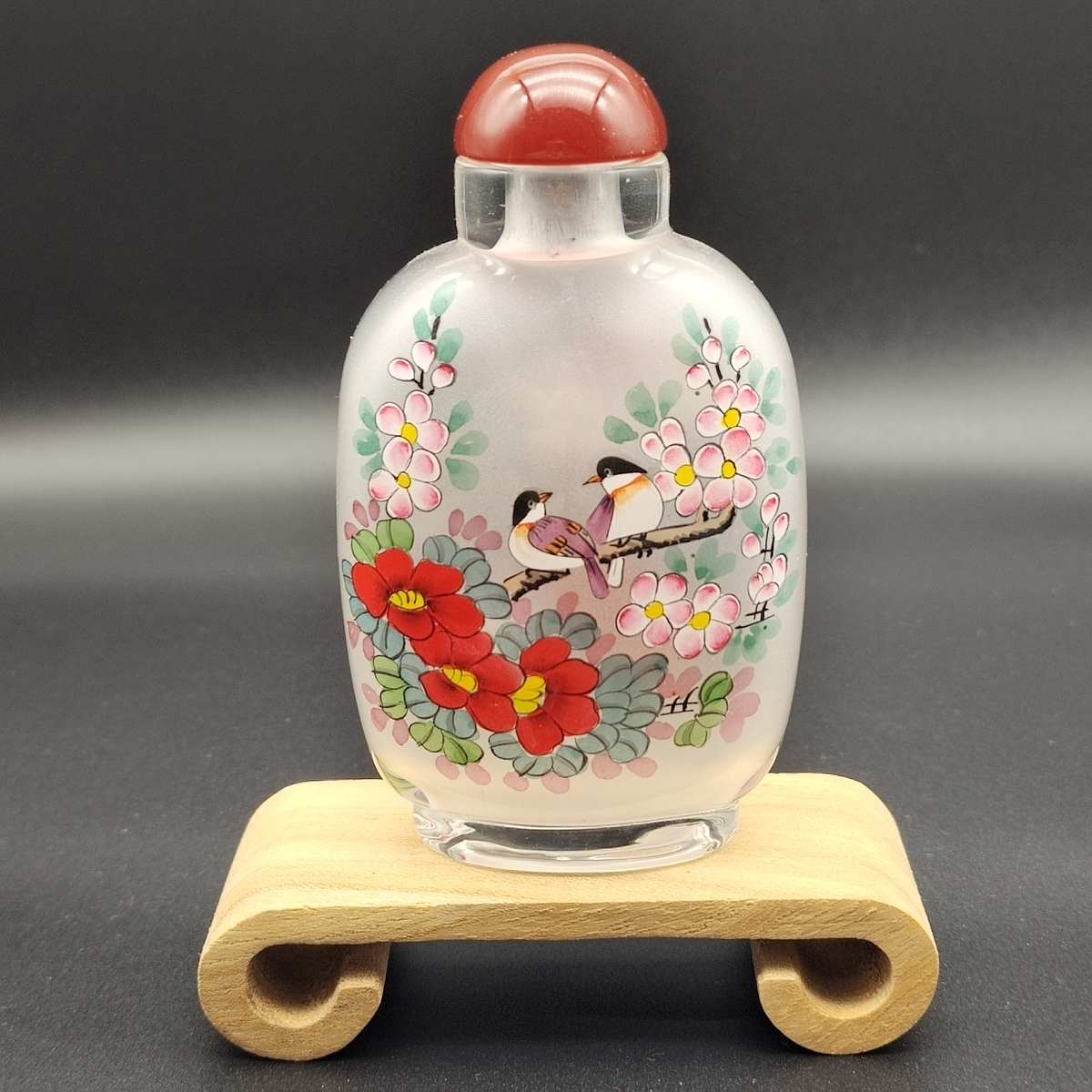 瓶内画玻璃漂纯手工内画鼻烟壶衡水特产外事商务工艺品摆件把玩