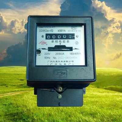 广州仪表厂电度表20-80A家用商用通用型原厂DD862A-4机械电表
