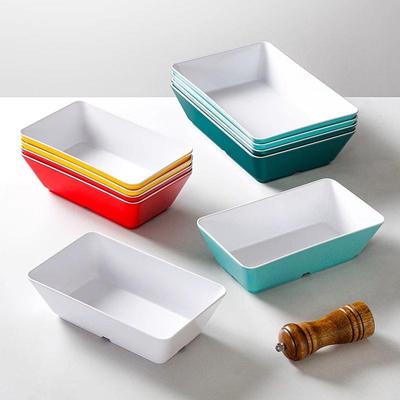 双色三聚氰胺加厚熟食板彷瓷矩形红烧串板冷盘商业红烧蔬菜展示板