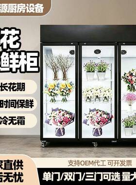 鲜花保鲜柜冷藏展示柜花店花艺风冷无霜立式鲜花保鲜展示柜冰柜