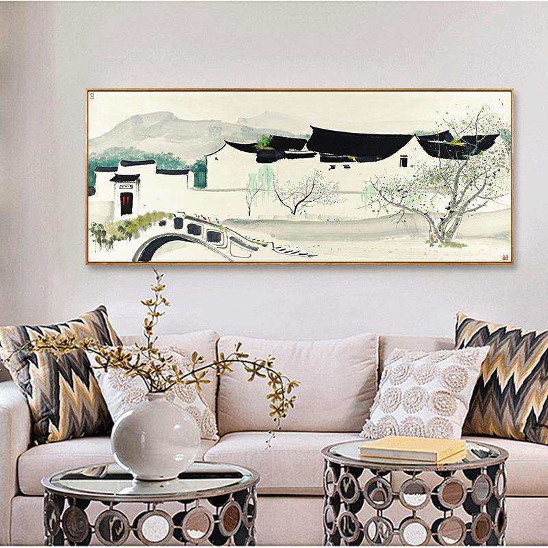 新中式水墨国画吴冠中双燕现代客厅装饰画卧室沙发背景挂画办公室