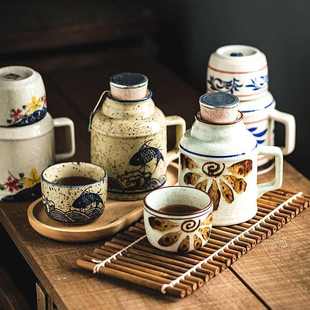 复古小暖壶泡茶杯小茶壶一人茶具一壶一杯陶瓷家用杯子水杯闷茶壶